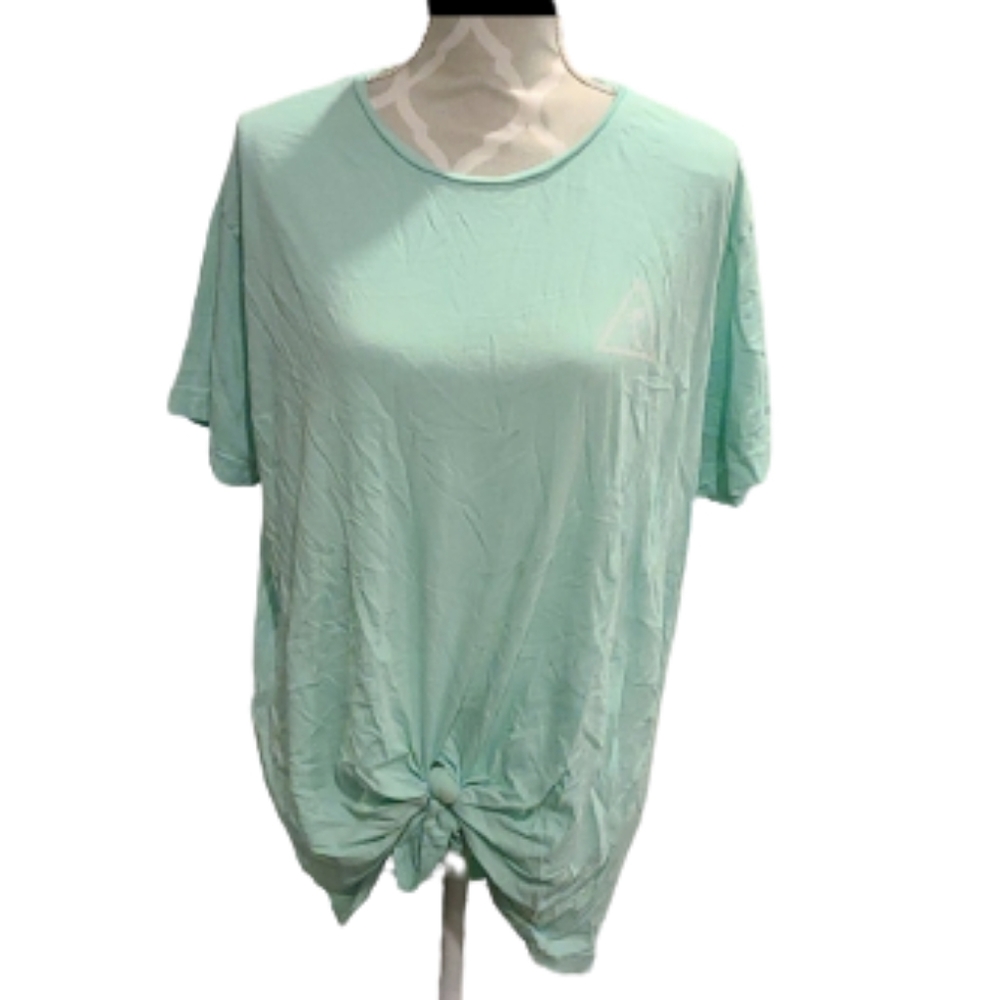 Catch surf mint green tee with tie front
